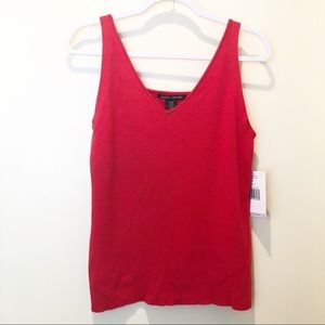 •NWT Pierre Cardin Red V-Neck Tank Top Style•